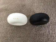Tupperware Salt and Pepper Shaker Set Black White Small