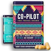 Co-Pilot All-in-1 Travel Supplement: Jet Lag Prevention + Ashwagandha, Rhodiola, D3+ for Immune Support, Energy, Digestive Health | Airplane Travel Essentials Multivitamin | Vegan, 60 Count