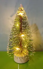 Dollhouse Miniature 1:12 LED Snow Frosted Christmas Tree 6 Inch FAST US SHIPPER