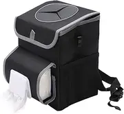 Car Garbage Can, Waterproof Car Trash Bin Automotive Garbage Cans, Automotive Trash Can Car Waste Holder with Storage Bag for Car SUV MPV
