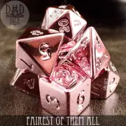 Dice Set - Fairest of Them All - 7 Acrylic Dice - RPG - Dungeons & Dragons