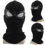 Spider-man: Far From Home Stealth Suit Superhero Cosplay Costume Prop Halloween Noir Black Knitted Full Head Mask Party Fancy Dress Up Props