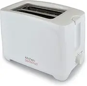 [Kitchen Perfected] 2 Slice Extra Wide Slot Toaster - 750W - 7 Browning Levels - High Lift Eject Function - Centralisation for Even Cooking - Removable Crumb Tray - E2020WH - White