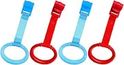 Abaodam Toddler Hand Pull Ring 4 Pack Crib Hanging Ring Toy for Baby's Standing Walking Practice Easy to Use Design