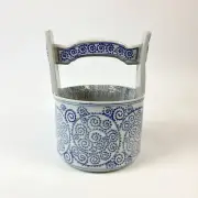 Chinese 1990s Blue And White Porcelain Container