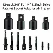 12Pc Drill Socket Adapter Set Impact Nut Driver Hex Extension Bit Connecting Rod