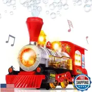 ArtCreativity Bubble Blowing Toy Train with Lights and Sounds, Bump and Go To