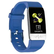 T1 Thermometer Temperature Measurement ECG Health Monitor Run Route Track Smart Watch BLUE COLOR