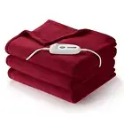 Polar Fleece Electric Heated Blanket Full Size 4 Heating Levels 10H Auto-off