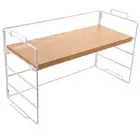 Wooden Display Shelf Kitchen Counter Shelf Spice Rack Organizer Desktop Storage