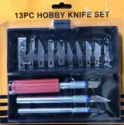 13pcs hobby Wood Carving Hand Chisels, DIY Craft Knife Set Woodworking Tools1870