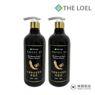 【THE LOEL】【THE LOEL】韓國洗髮精500ml(魚腥草黑豆精華/紅蔘摩洛哥堅果油)共2入組
