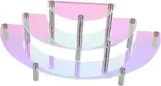 BESTOYARD Display Cases Acrylic Perfume Holder Stand Riser Shelves Easy Assembly