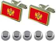 [Select Gifts] Shirt Dress Studs Monte Flag Cufflinks