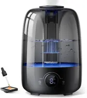 Homvana Top Fill 4L Cool Mist Humidifier. Runtime Essential Oil Diffusers.