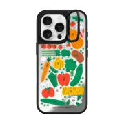 iPhone 16 Pro Mirror Ring Stand Case MagSafe Compatible Veggies