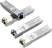 4 Pack 3KM SC Connector SFP Module, 1.25G Single-Mode Fiber SC Simplex Connector 1000BASE BiDi 1310nm/1550nm 3km SFP Transceiver Module