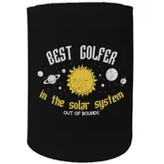 Alcohol Stubby Holder - Best Golfer Solar System - Funny Novelty Birthday Gift Joke Beer Can Bottle
