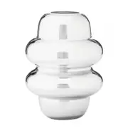 Amalfi Gallium Glass Metallic Vase Small Silver 14x14x20cm