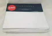 Ralph Lauren Katrine White King Flat Sheet $185 NIP