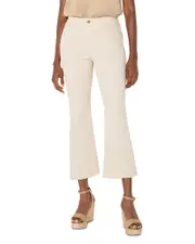 Liverpool Los Angeles Gia Glider Crop Flare Jeans in Cappuccino Stripe