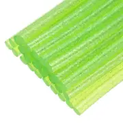 Mini Hot Glue Sticks for Glue Gun 4-inch x 0.28-inch Glitter Clear Green 30Pcs