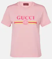 [Gucci] Gucci Printed cotton jersey T-shirt AU 16 pink