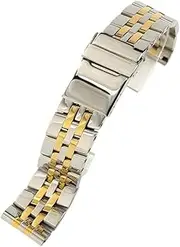 YCBFGAZATK Fit For Breitling Watchbands Gold Avenger Challenger Solid Stainless Steel Fold Buckle Men 20 22 24mm Watch Strap