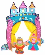 ALEX Toys Castle Tabletop Puppet Theatre with Prince and Princess