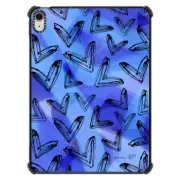 iPad Air 11-inch (M2/M3) iPad Impact Case Dripping Hearts B on Blue