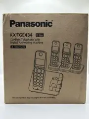 Panasonic KX-TGE434 Cordless Telephone w/ Digital Answering Machine 4 Handsets