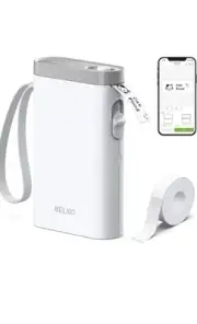 Nelko P21 Mini Thermal Label Maker White Bluetooth Rechargeable Portable w/ Tape