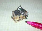 Miniature Amazing Tiny House "Manor" Figurine #3 (Tan and Brown): DOLLHOUSE 1:12