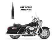 VMS 5" GUNMETAL FAT SPIKE ANTENNA FOR HARLEY DAVIDSON ROAD KING