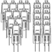 20-Pack G4 Halogen Bulbs - 20W 12V Clear Lamp Bulbs for Cooker Lighting and Signage