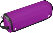 [sanluoli] 2 in 1 Hair Tools Organizer with Iron Mat Removable Hair Styling Accessories Organizer Dark Magenta Solid Color Pure Plain Travel Bag for Hair Tools