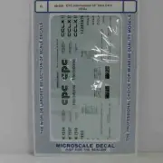 Microscale O Scale Decals: CPC INTERNATIONAL TANK CAR 50' 1970+