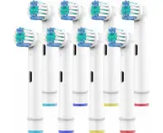 Toothbrush Heads For Oral B, 8 Pack Professional Electric Toothbrush Replacement Heads Medium Soft Dupont Bristles Replacement Toothbrush Heads Precision C