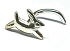 Hare Nose Stud Leaping Hare Ostara 22g (0.6mm) 925 Sterling Silver Curl End Stud
