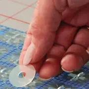 1 Sheet of 15Pcs Adhesive Non-slip Grip Rings For Patchwork Rulers DIY and Quilt