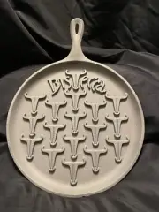 New Kirby Allen Cast Iron Round Grill Pan 11" Bistecca Vintage Rare Unseasoned