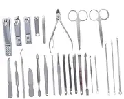 Baluue Complete Manicure Grooming Set 26pcs Tool Kit for Family Use Easy to Carry