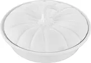[Le Creuset] Stoneware Figural Pumpkin Baker with Lid, 9", White