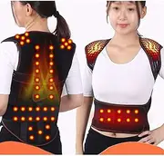 Corrector Magnetic Self-Heating Vest Back Brace Support Belt Waist Spine Shoulder Lumbar Protection,Medium,Medium