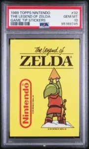 1989 Topps Nintendo Legend of Zelda Game Tip Sticker #32 Graded PSA 10 MINT