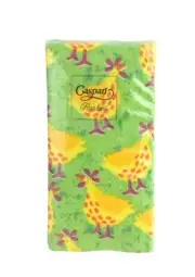 Unopened Sealed Modern Caspari Pocket/Purse Pack Tissues Green with Chickens