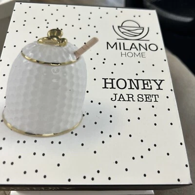 Milano home honey jar