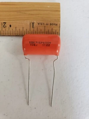 Coupling Capacitor Sprague Orange Drop 715P series .1uF @ 600V BRAND NEW