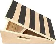 Get Out! Calf Stretcher Slant Board - Wood Frame & Material - Adjustable Angles - Black - Calf Stretching Board - Exercise Equipment