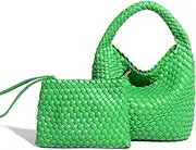 [LEGVAEY] Vintage Handmade Fashion Woven Bag Shopper Bag Travel Handbags and Purses Women Tote Bag Summer Beach Large Capacity Shoulder Bags